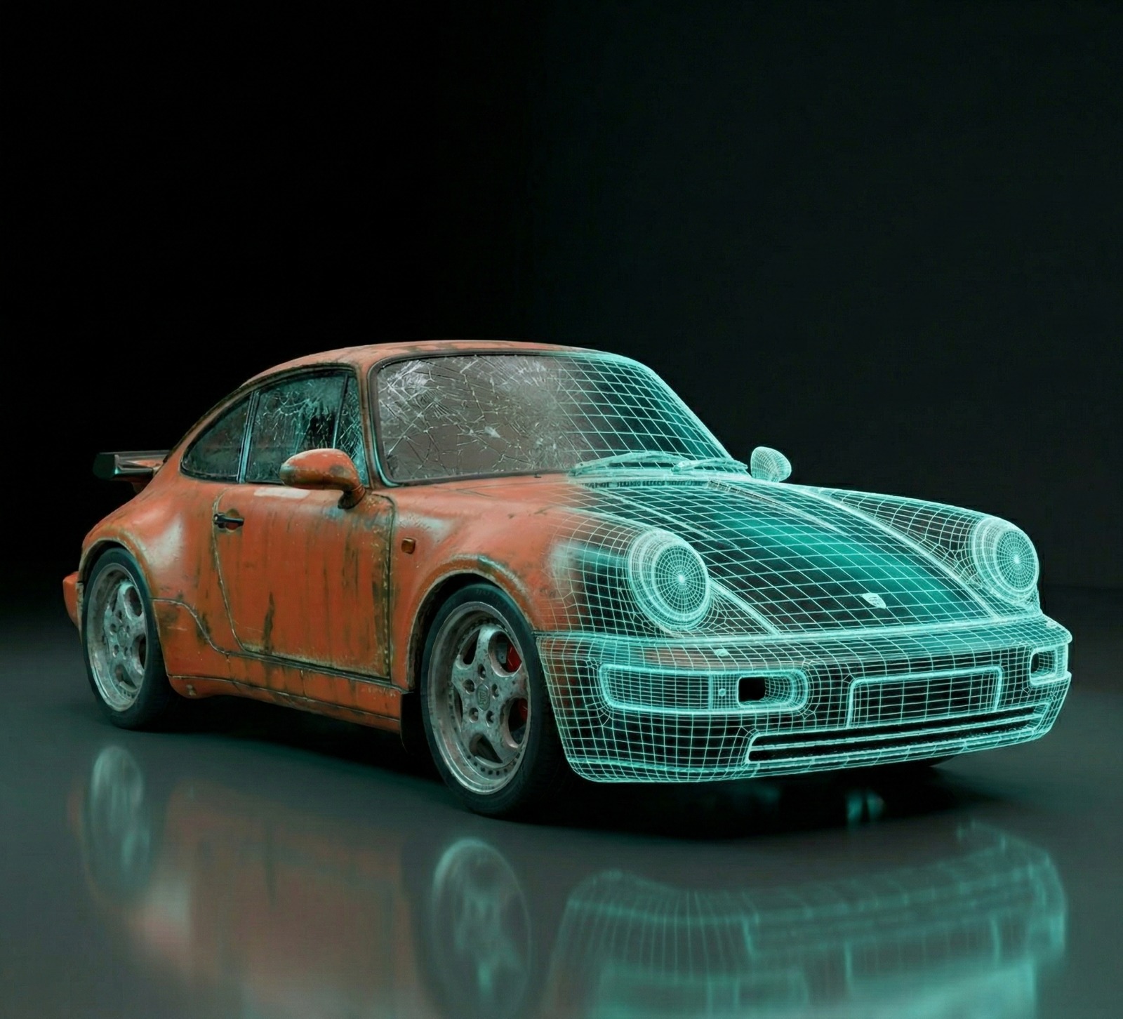 Car Real Model 3D comparison preview